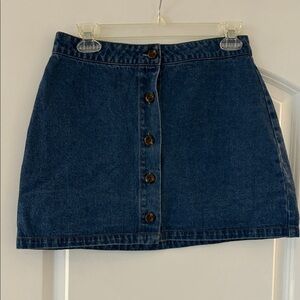 Forever 21 Denim Button-Front Mini Skirt